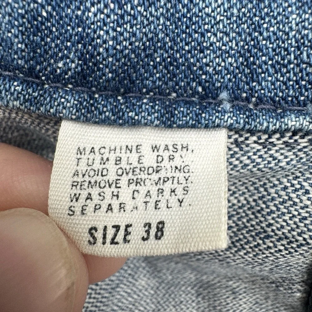 Maverick Blue Bell Denim Jean Trucker Jacket Size 38‎ USA Vintage Vtg Button